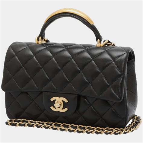 mini flap bag with top handle chanel 2021|chanel small lambskin evening bag.